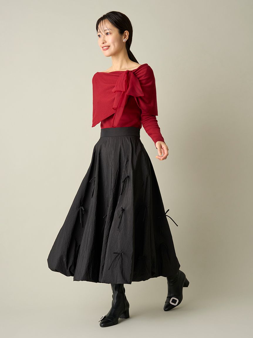 オフショルリボンニットプルオーバー(ニットプルオーバー)｜TOPS（トップス）｜CELFORD（セルフォード）の通販サイト 【公式】