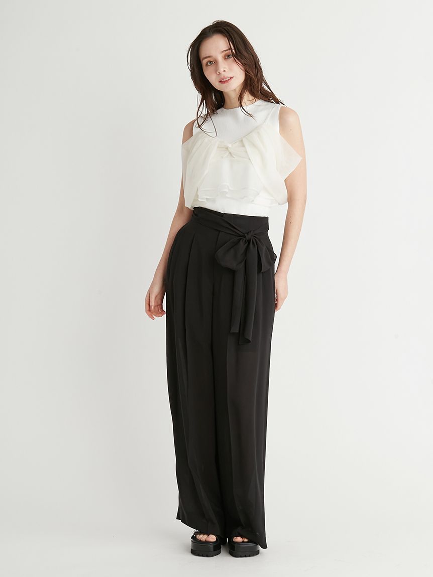 リボンデザインカットプル(カットソー)｜TOPS（トップス