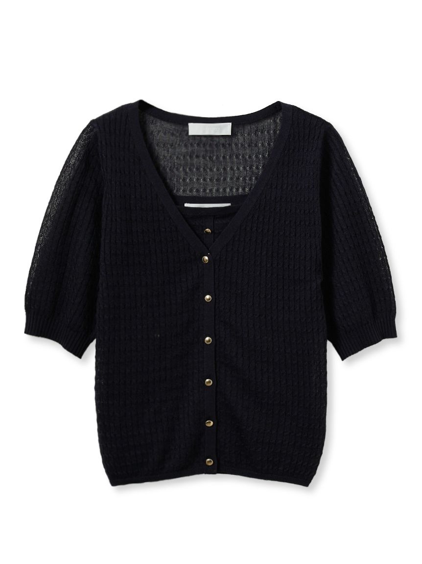 ケーブルアンサンブルニット(ニットプルオーバー)｜TOPS