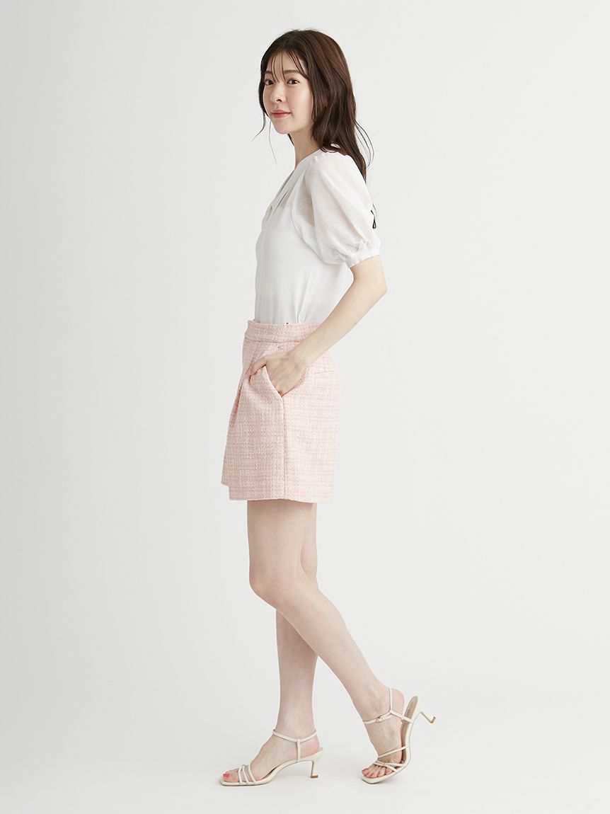 タグ付新品 セルフォード 襟付きシアーニットプルオーバー ピンク 新品 セルフォード 襟付きシアーニットプルオーバー 襟付き