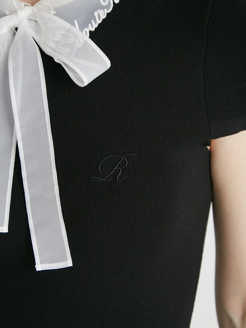 CELFORD - 美品！定価14300円！　CELFORDスカラップカラーリブニット黒　36 CELFORD - 美品！定価14300円！ CELFORDスカラップカラー