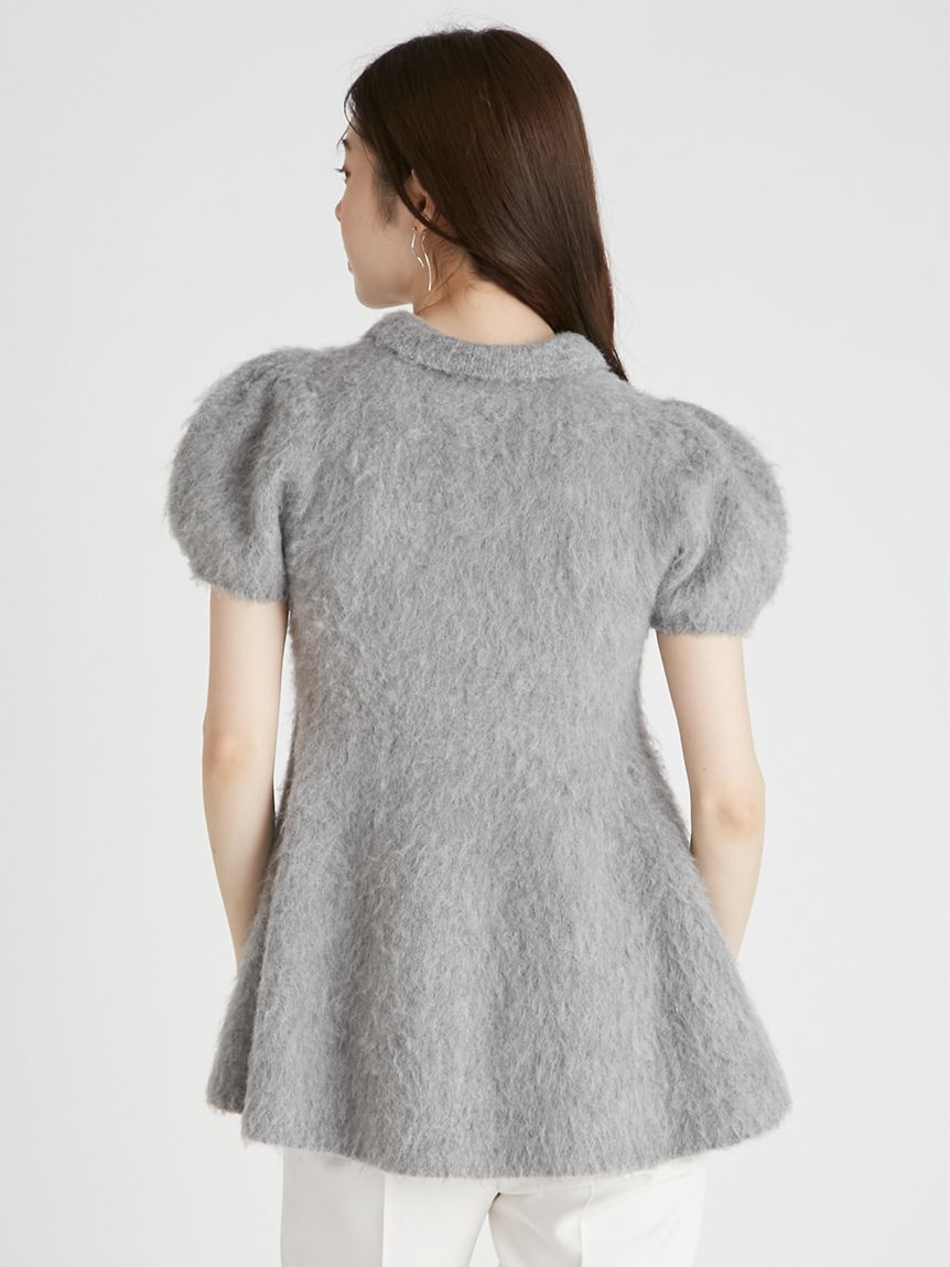 スキッパーペプラムニットプル(ニットプルオーバー)｜TOPS