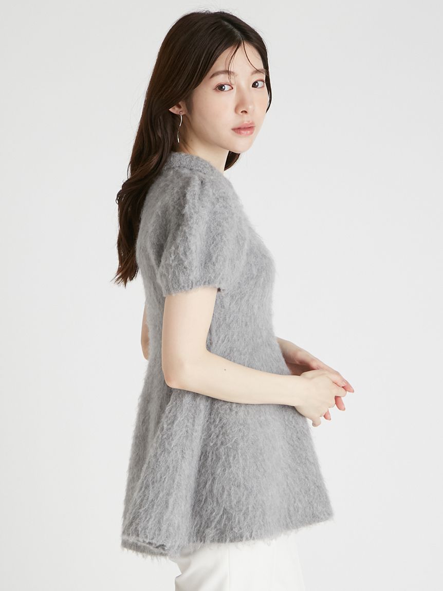 スキッパーペプラムニットプル(ニットプルオーバー)｜TOPS