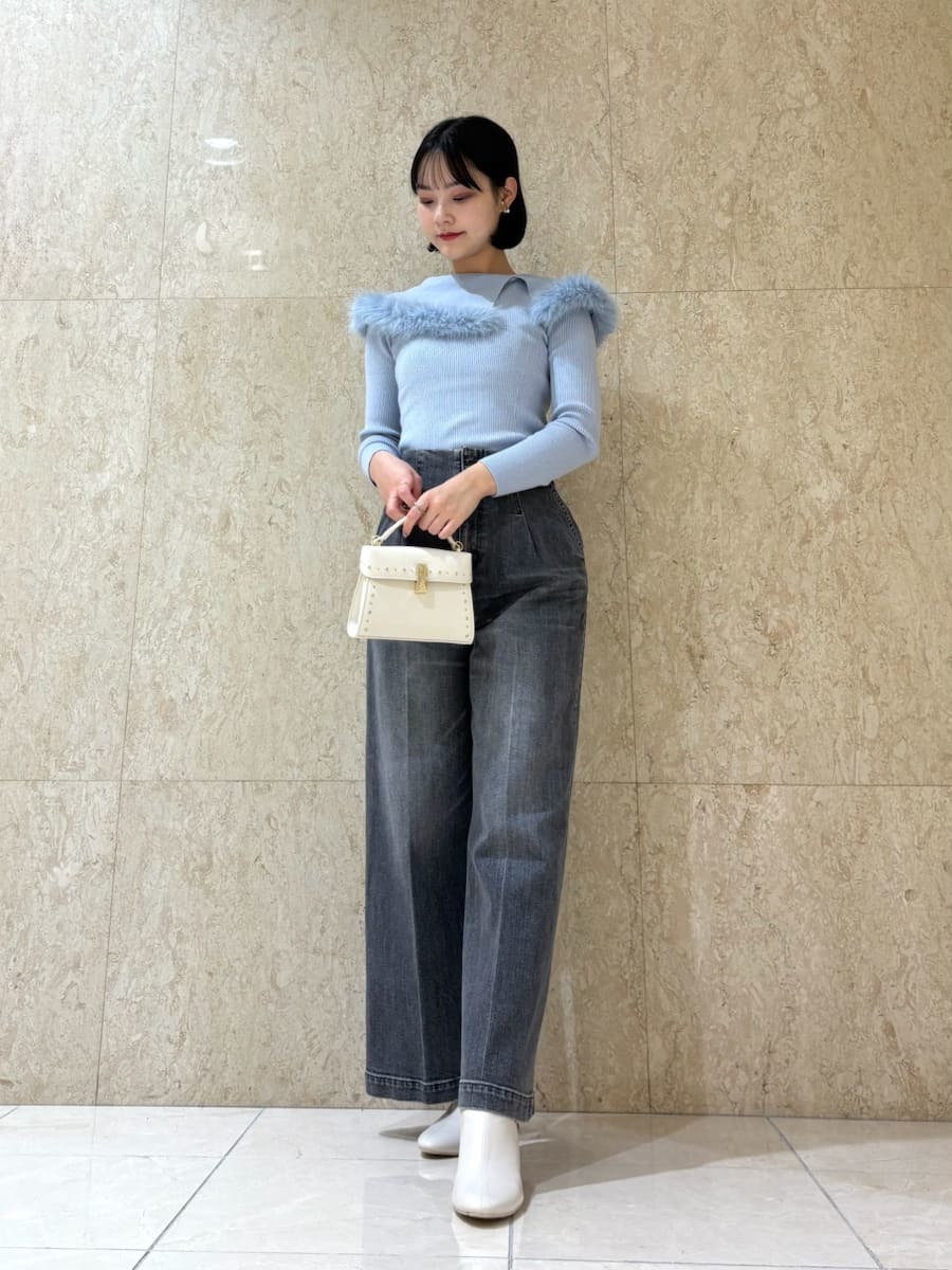 シルクカシミヤ混ファートリムニットプル(ニットプルオーバー)｜TOPS