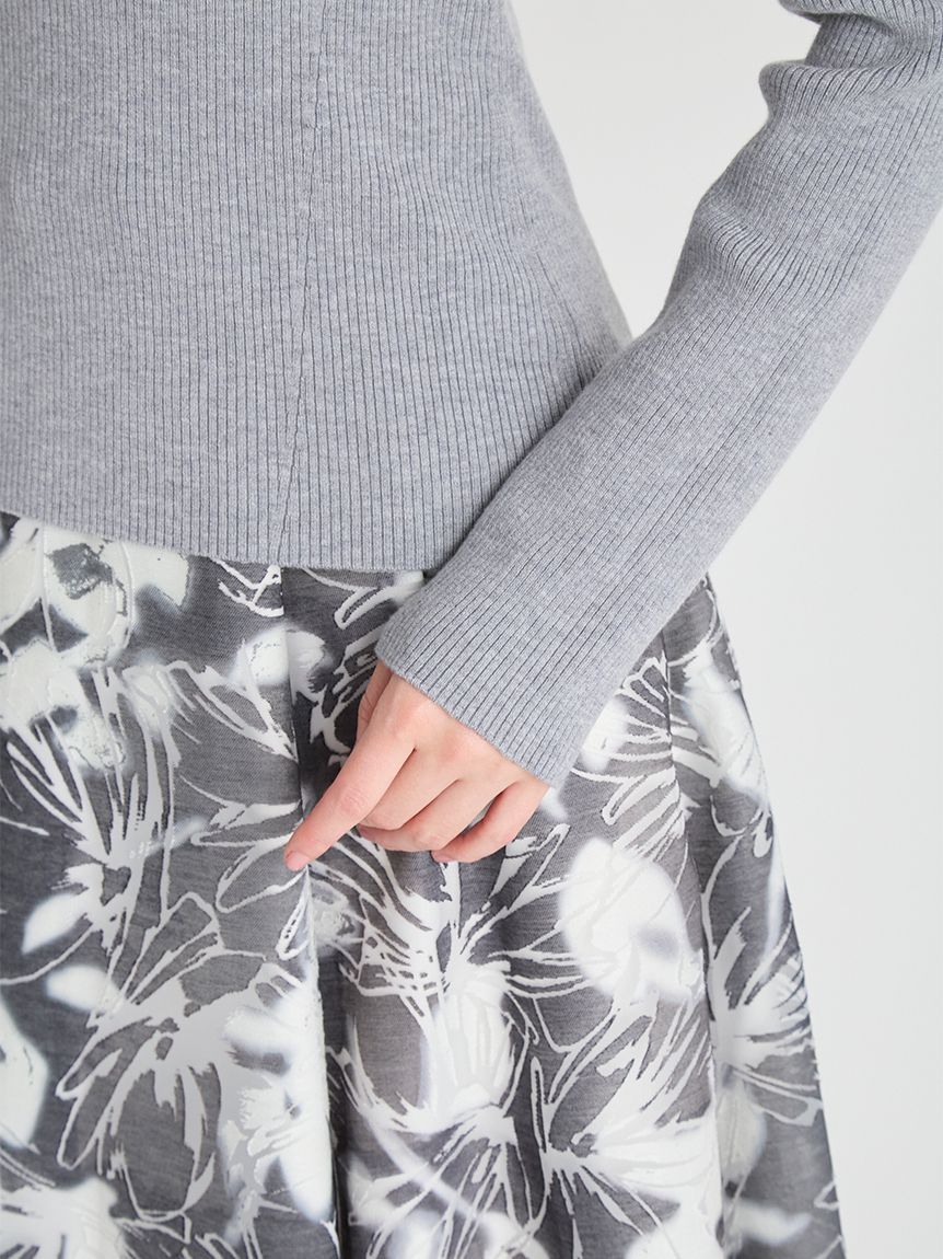 シルクカシミヤ混ファートリムニットプル(ニットプルオーバー)｜TOPS