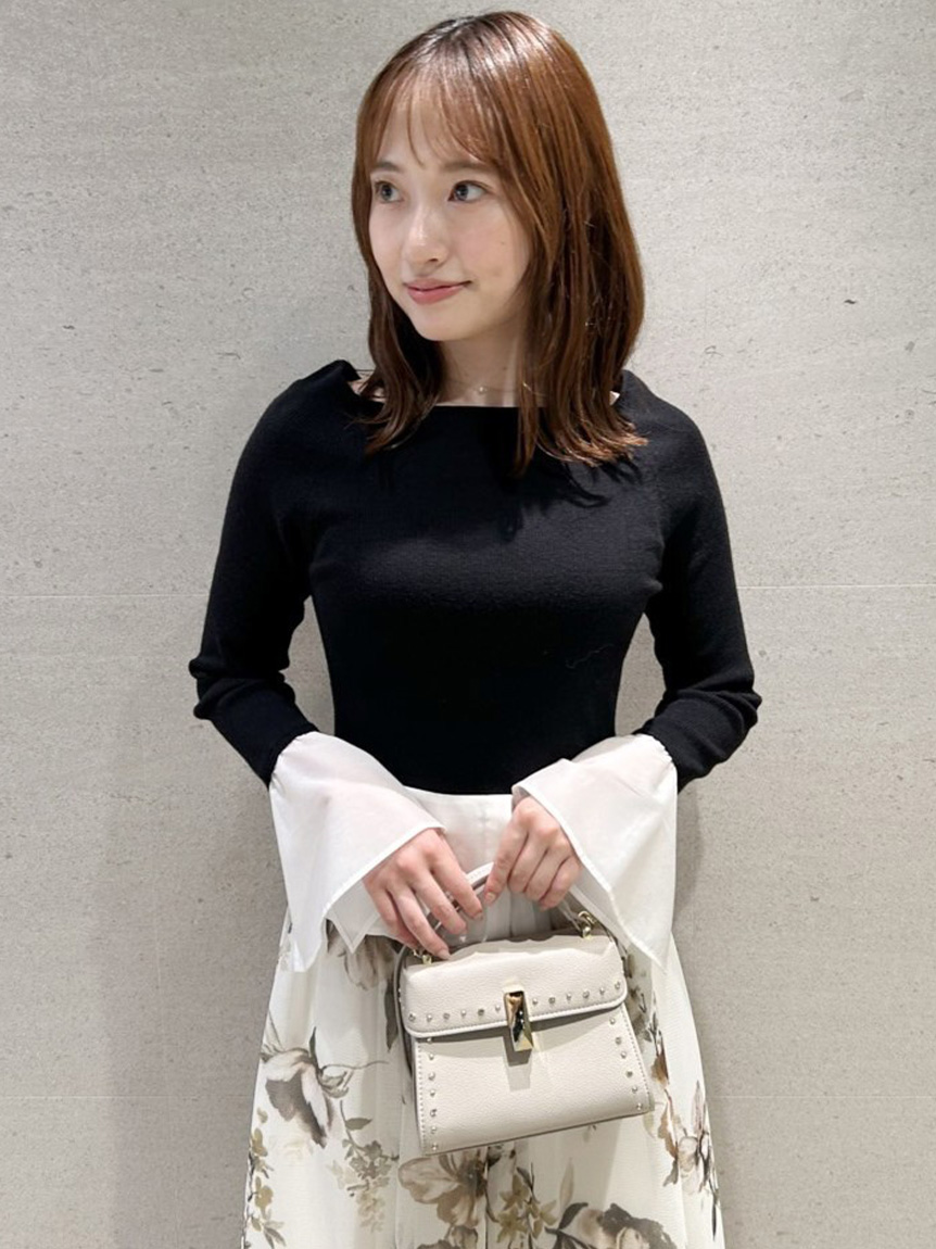 シャツドッキングニットプルオーバー(ニットプルオーバー)｜TOPS