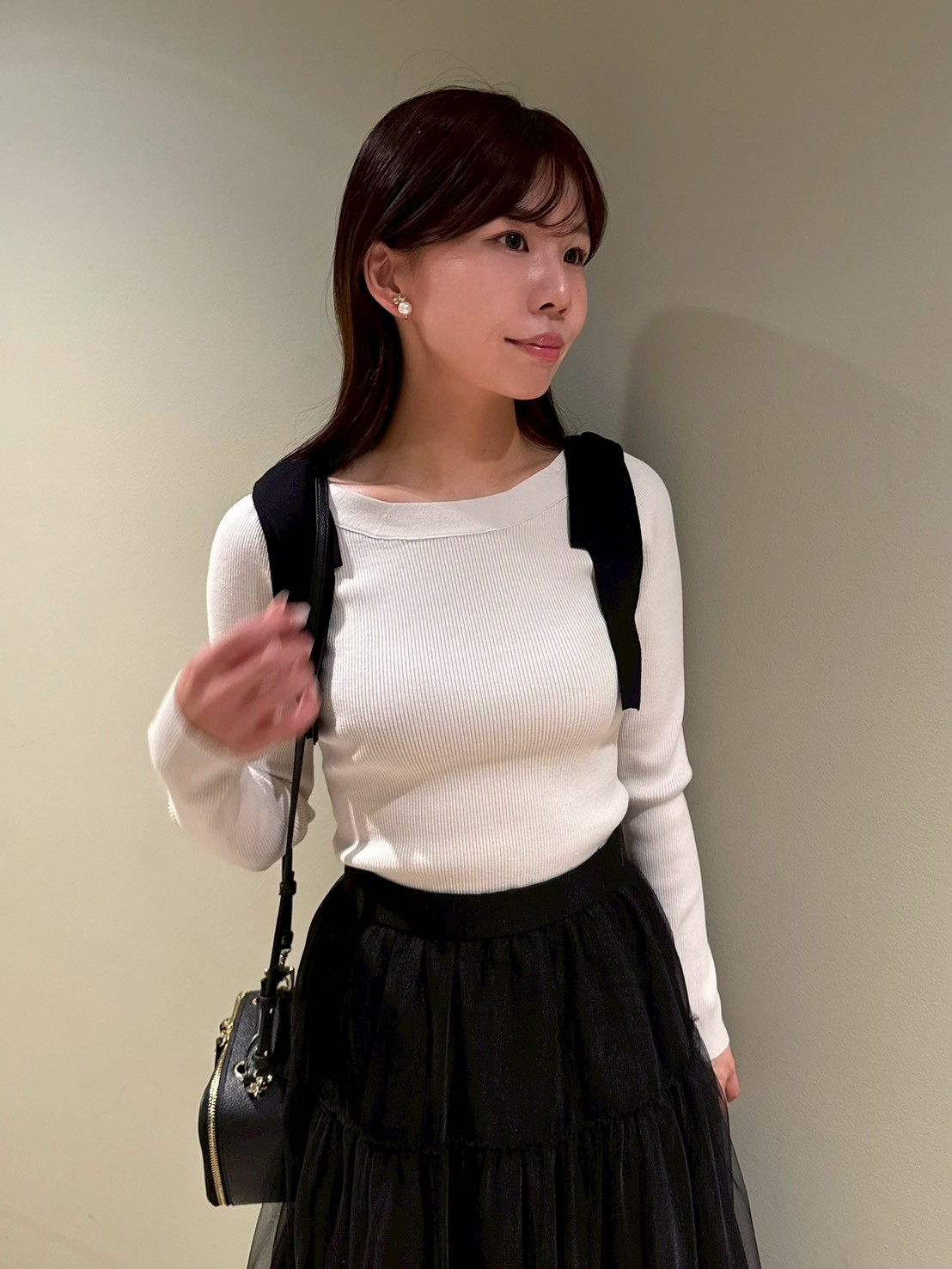 新品✴︎CELFORD 【ウォッシャブル】ショルダーリボンニットプルオー ウォッシャブル】ショルダーリボンニットプルオーバー(ニットプル