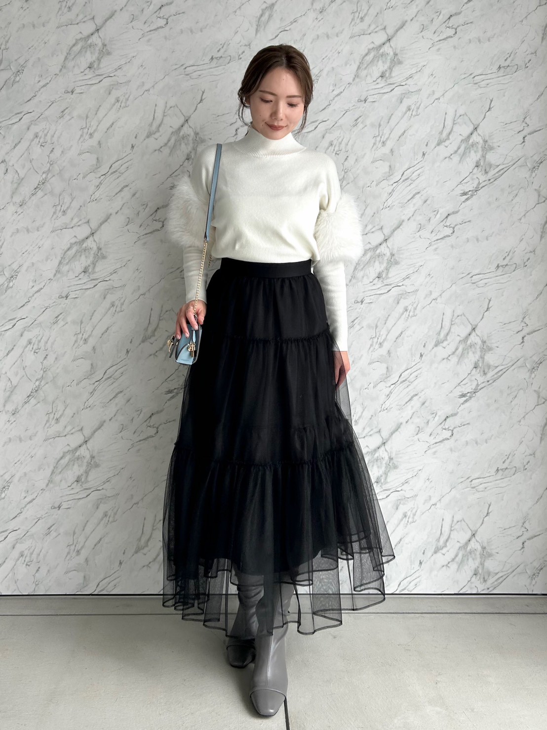 裏起毛 ドッキングニット プルオーバー黒XL 大きいサイズ】ニットドッキングハイネック裏起毛プルオーバー 大きい