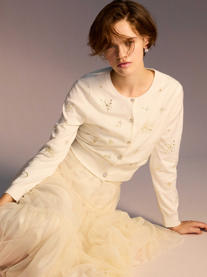 未開封♥️新作✨ CELFORDコラボスターリー刺繍ニットアンサンブル YUMI KATSURA for CELFORD】コラボスターリー刺繍ニットアンサンブル