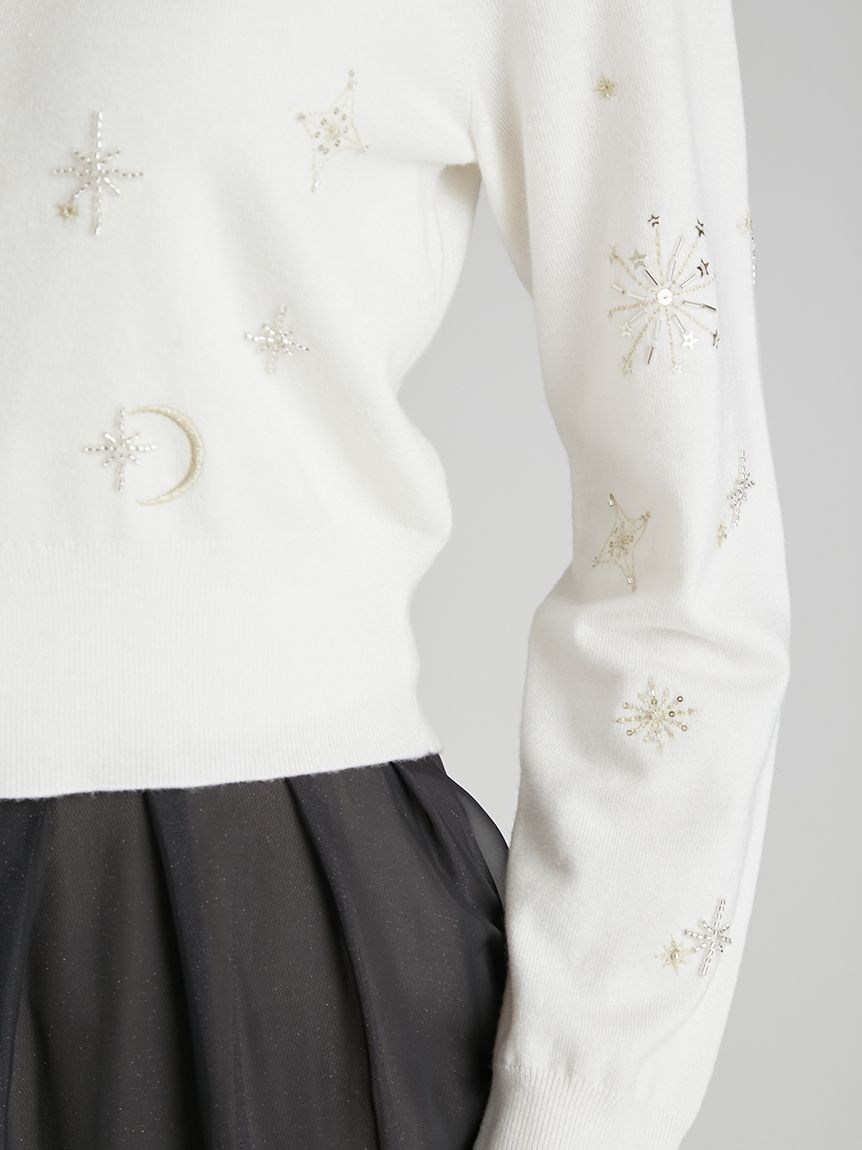 YUMI KATSURA for CELFORD】コラボスターリー刺繍ニットアンサンブル
