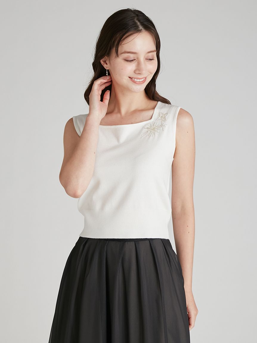 YUMI KATSURA for CELFORD】コラボスターリー刺繍ニットアンサンブル