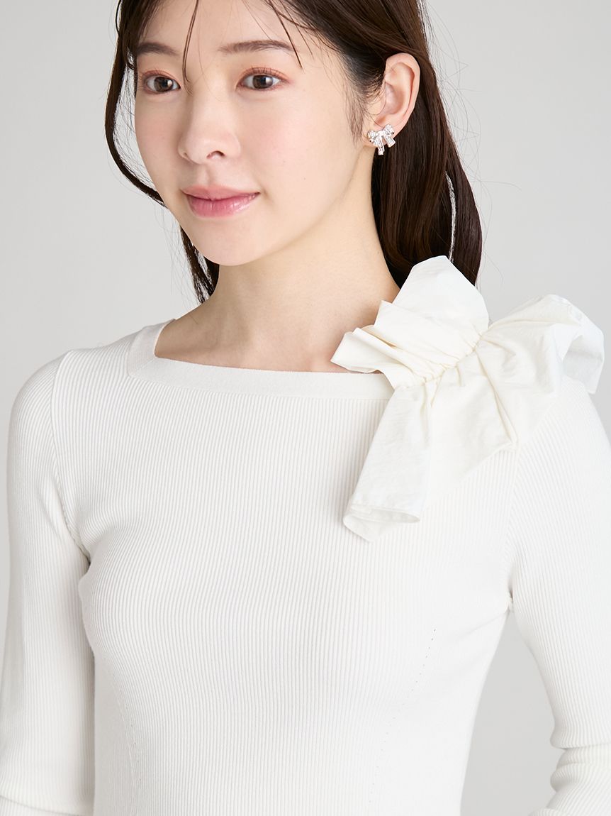 アシメフリルニットプルオーバー(ニットプルオーバー)｜TOPS（トップス