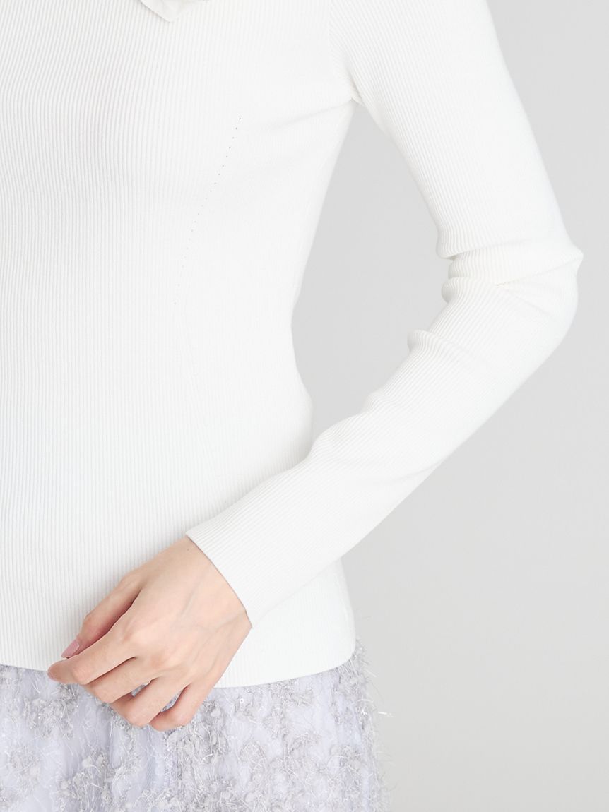 アシメフリルニットプルオーバー(ニットプルオーバー)｜TOPS（トップス