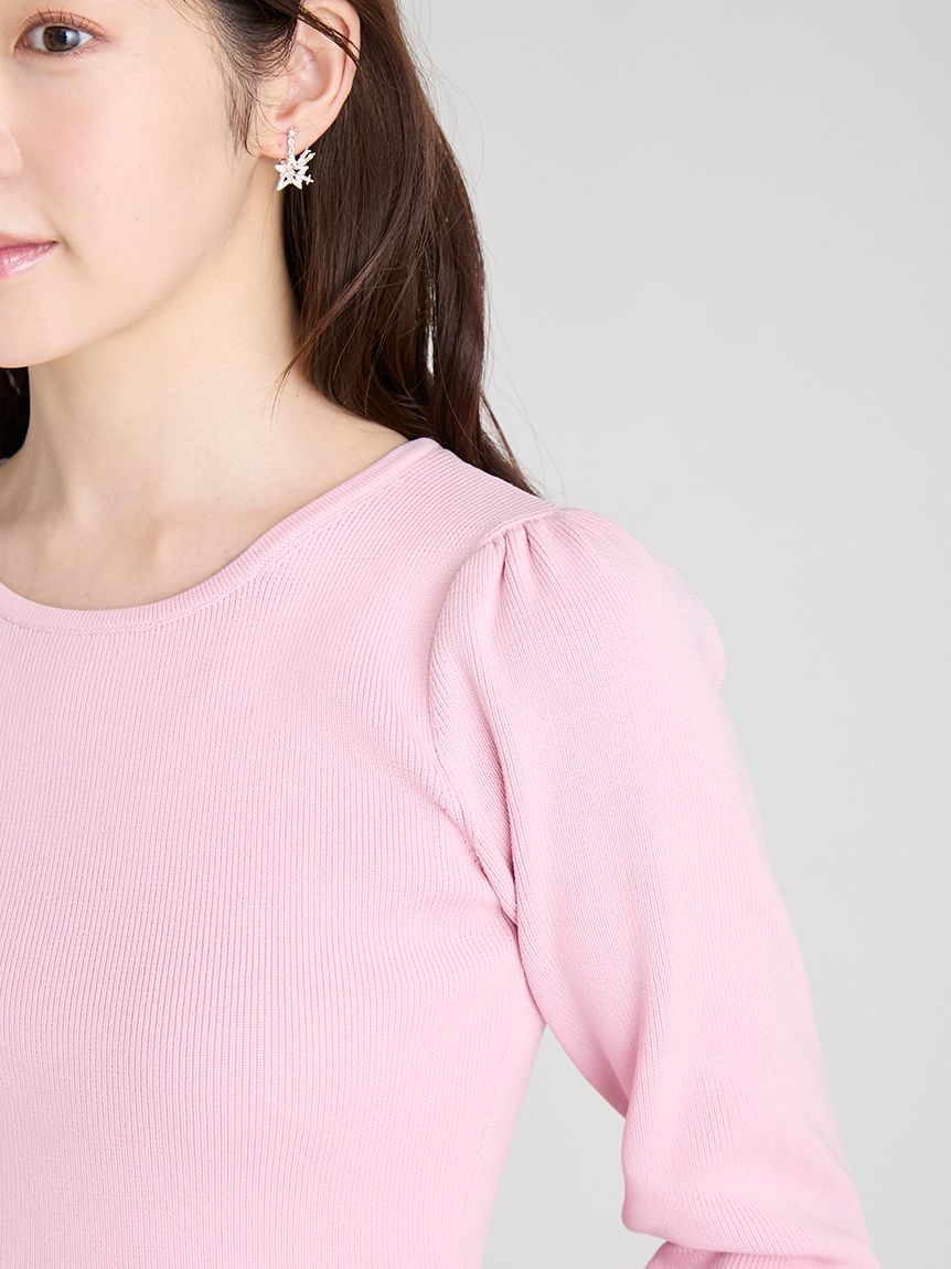 ペプラムドッキングニットプルオーバー(ニットプルオーバー)｜TOPS