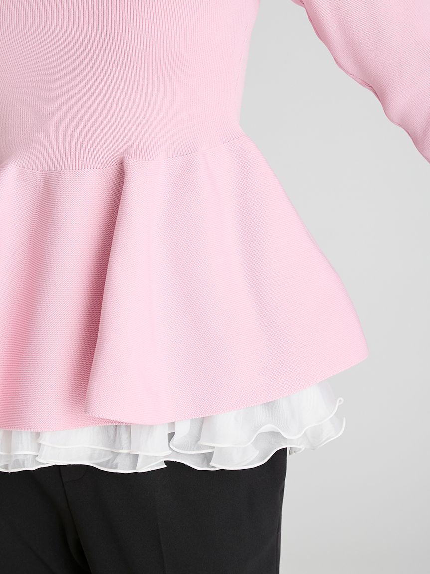 ペプラムドッキングニットプルオーバー CELFORD（セルフォード） ニット セーター ペプラムドッキングニット