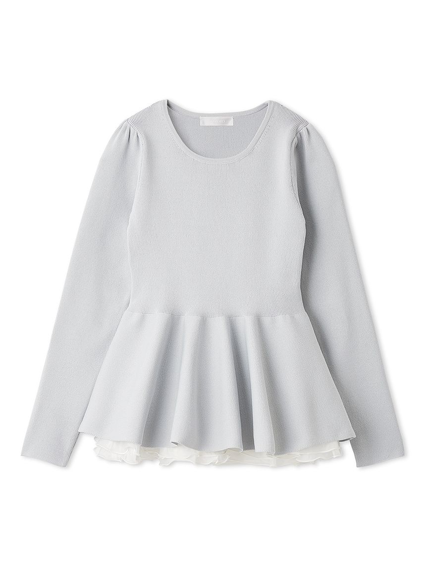 ペプラムドッキングニットプルオーバー(ニットプルオーバー)｜TOPS