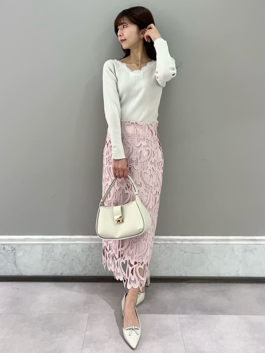 ハートレースニットプルオーバー(ニットプルオーバー)｜TOPS（トップス