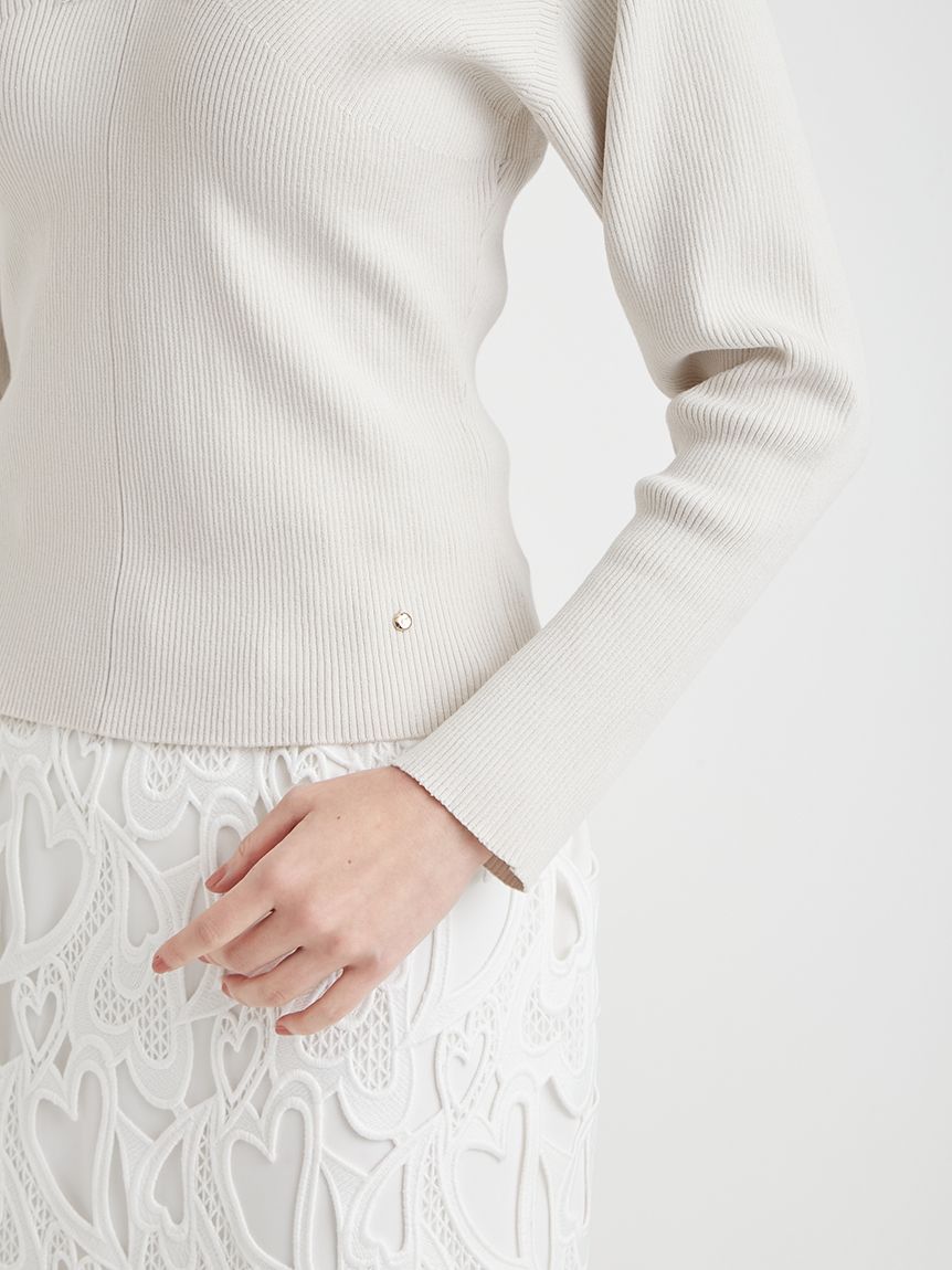 ハートレースニットプルオーバー(ニットプルオーバー)｜TOPS（トップス