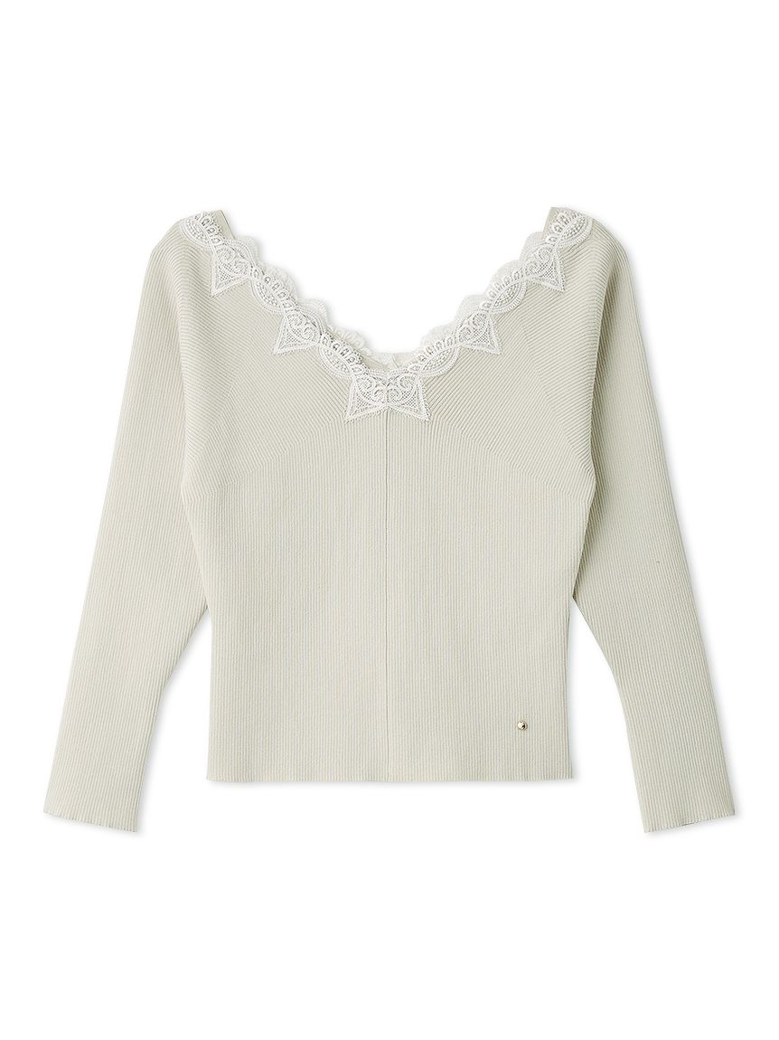 ハートレースニットプルオーバー(ニットプルオーバー)｜TOPS（トップス