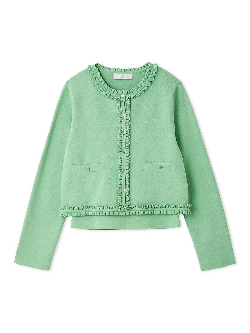 CELFORD 【UVカット】【洗える】フリルトリムニットアンサンブル UVカット】【洗える】フリルトリムニットアンサンブル | セルフォード