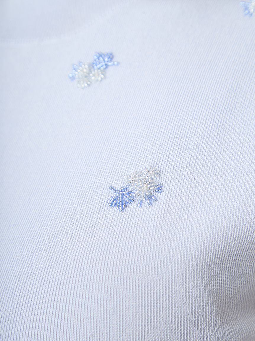 洗える】ビーズ刺繍ニットプルオーバー(ニットプルオーバー)｜TOPS