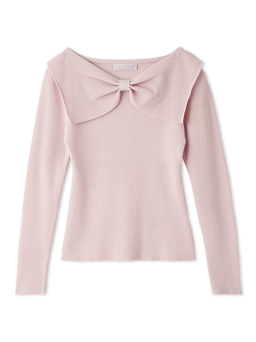 洗える】フロントリボンセーラーニット(ニット・セーター)｜TOPS