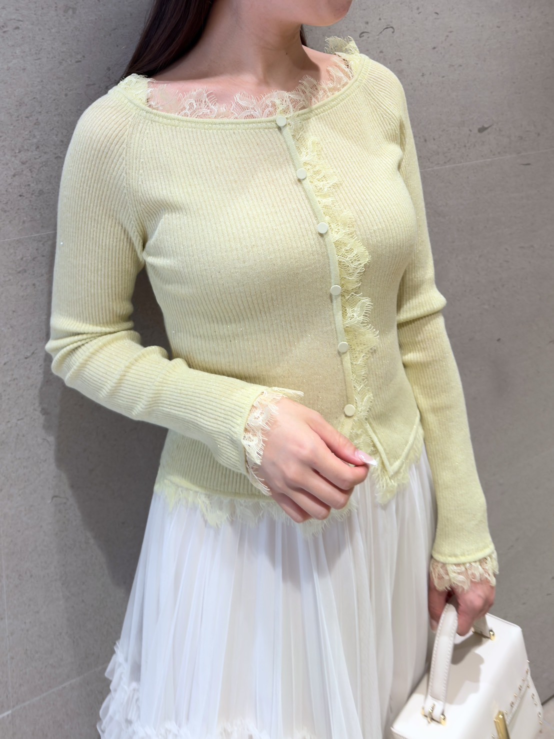 レーストリムニットプルオーバー(ニットプルオーバー)｜TOPS（トップス