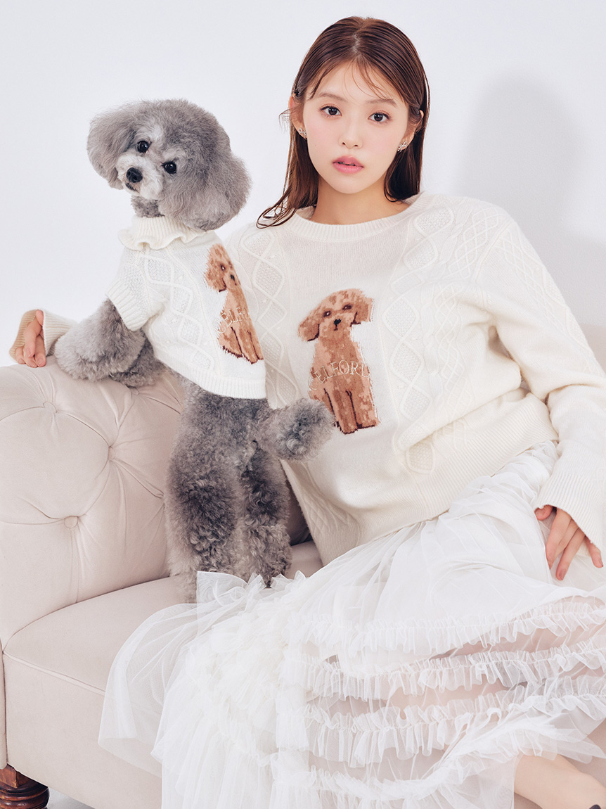 DOG柄ジャカードニットプルオーバー(ニット・セーター)｜TOPS｜CELFORD