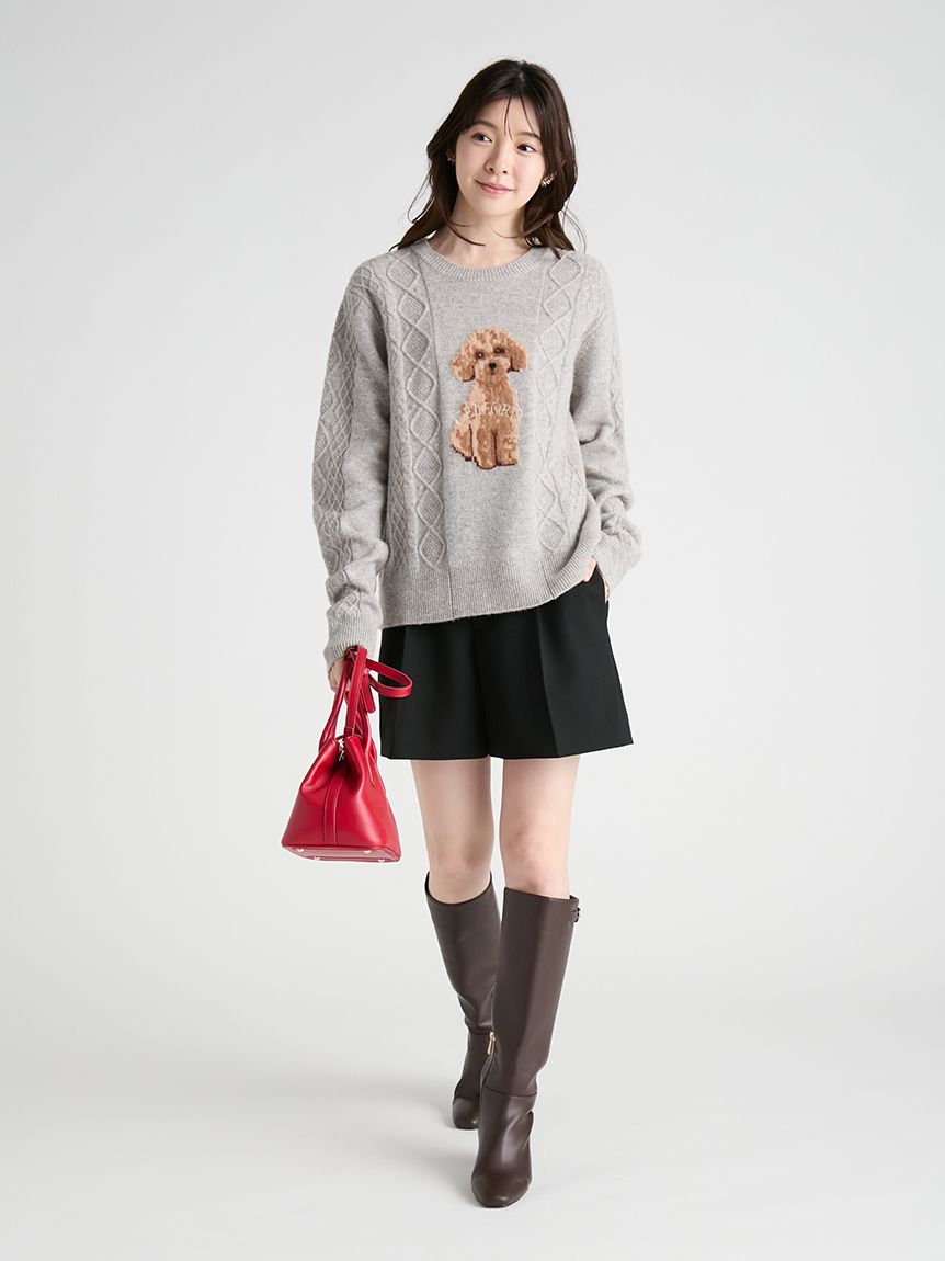 DOG柄ジャカードニットプルオーバー(ニット・セーター)｜TOPS｜CELFORD
