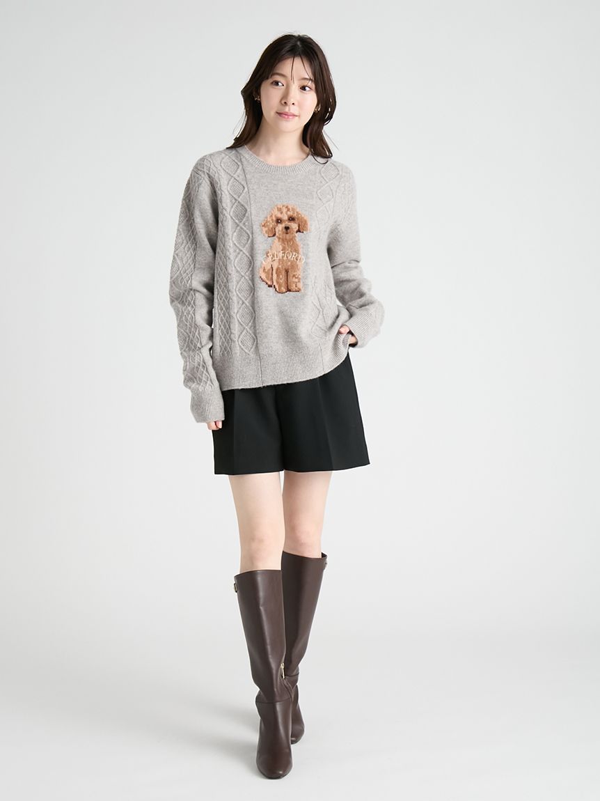 DOG柄ジャカードニットプルオーバー(ニット・セーター)｜TOPS｜CELFORD