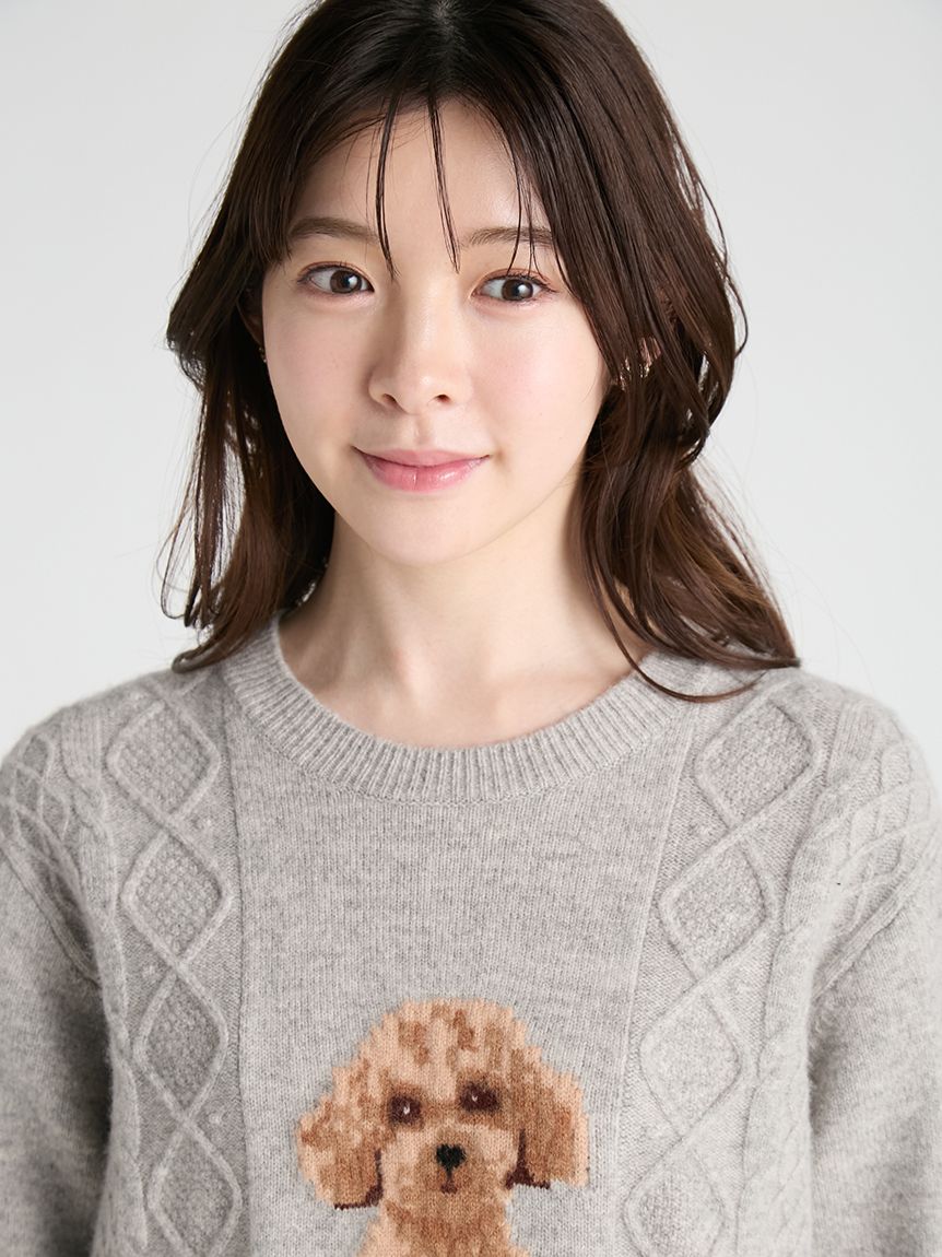 DOG柄ジャカードニットプルオーバー(ニット・セーター)｜TOPS｜CELFORD