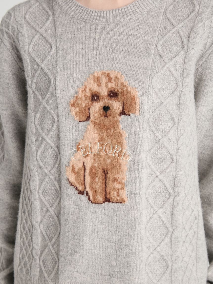 DOG柄ジャカードニットプルオーバー(ニット・セーター)｜TOPS｜CELFORD