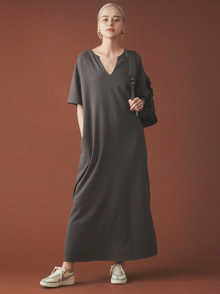 Emmi Atelier オーガニックコットン裏毛ワンピース マキシ ロングワンピース ワンピース Emmi エミ の通販サイト 公式