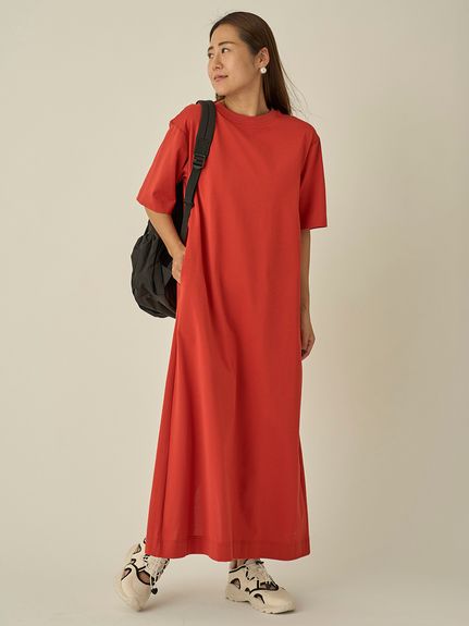 【美品】emmi atelier半袖カットソーワンピース ベルト付き シンプルカットソーワンピース(カットワンピース)｜ワンピース