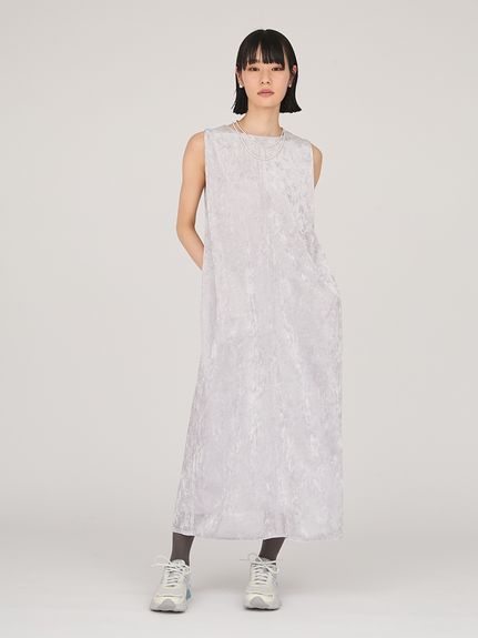 メッシュベロアバックドレープワンピース(カットワンピース
