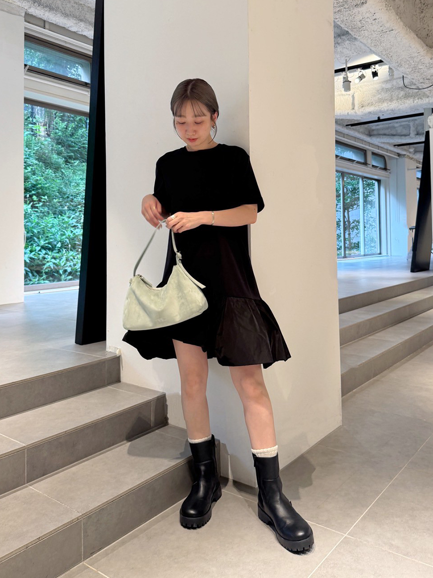 【関税込み】We11done ブラック トロンプルイユ ミニワンピース 関税込み】We11done ブラック 半袖ポロ ミニワンピース