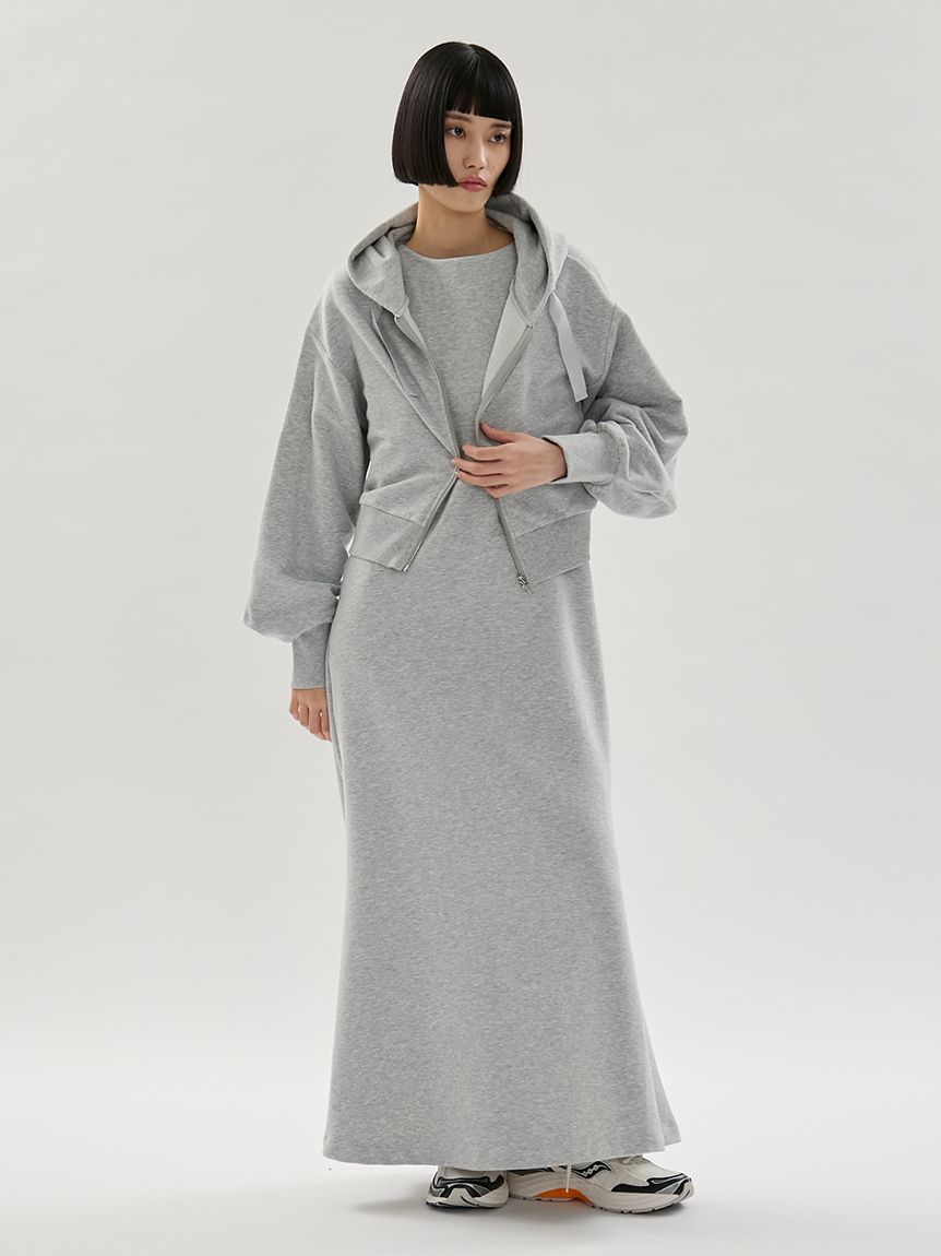 裏毛フーディー×ワンピースセット