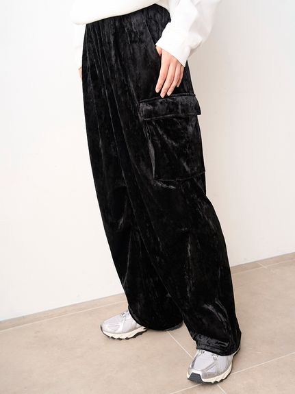 えみおわす　ダーツパンツ　黒 えみおわすダーツパンツ黒