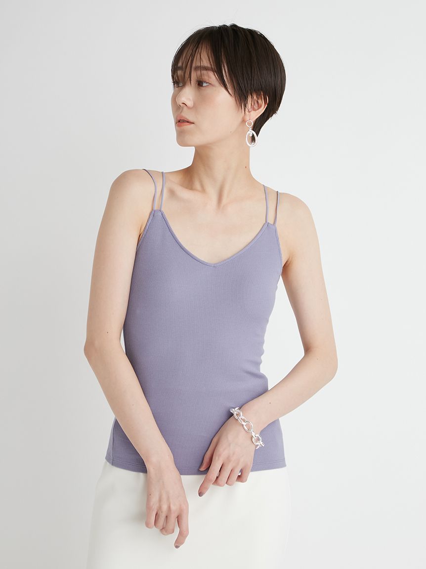emmi atelier】カップ付きリブキャミソール(キャミソール