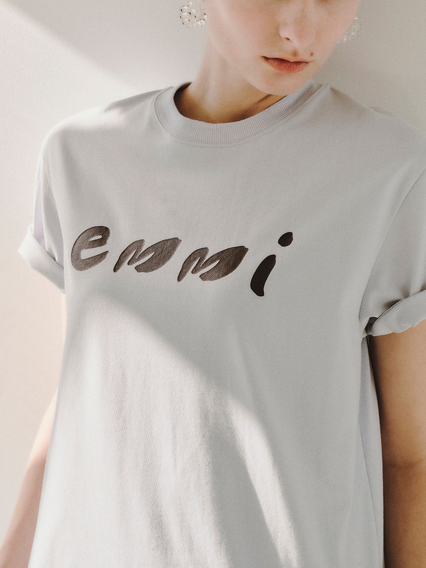 10th】emmiロゴミラノリブトップス(Tシャツ/カットソー
