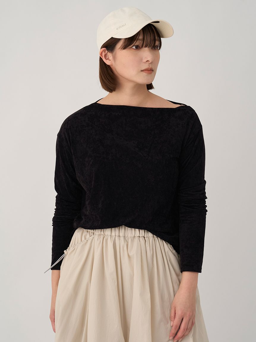 ベロアアシンメトリートップス(カットソー)｜トップス｜emmi（エミ）の