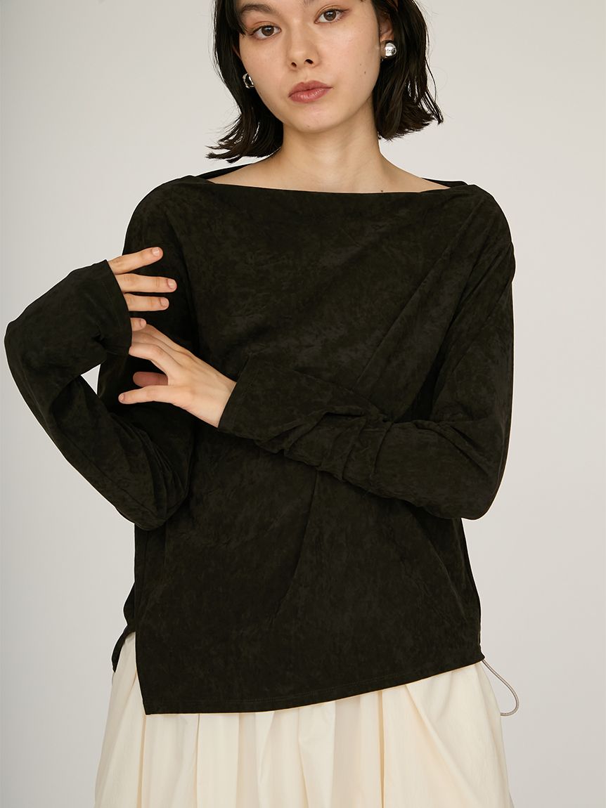 ベロアアシンメトリートップス(カットソー)｜トップス｜emmi（エミ）の