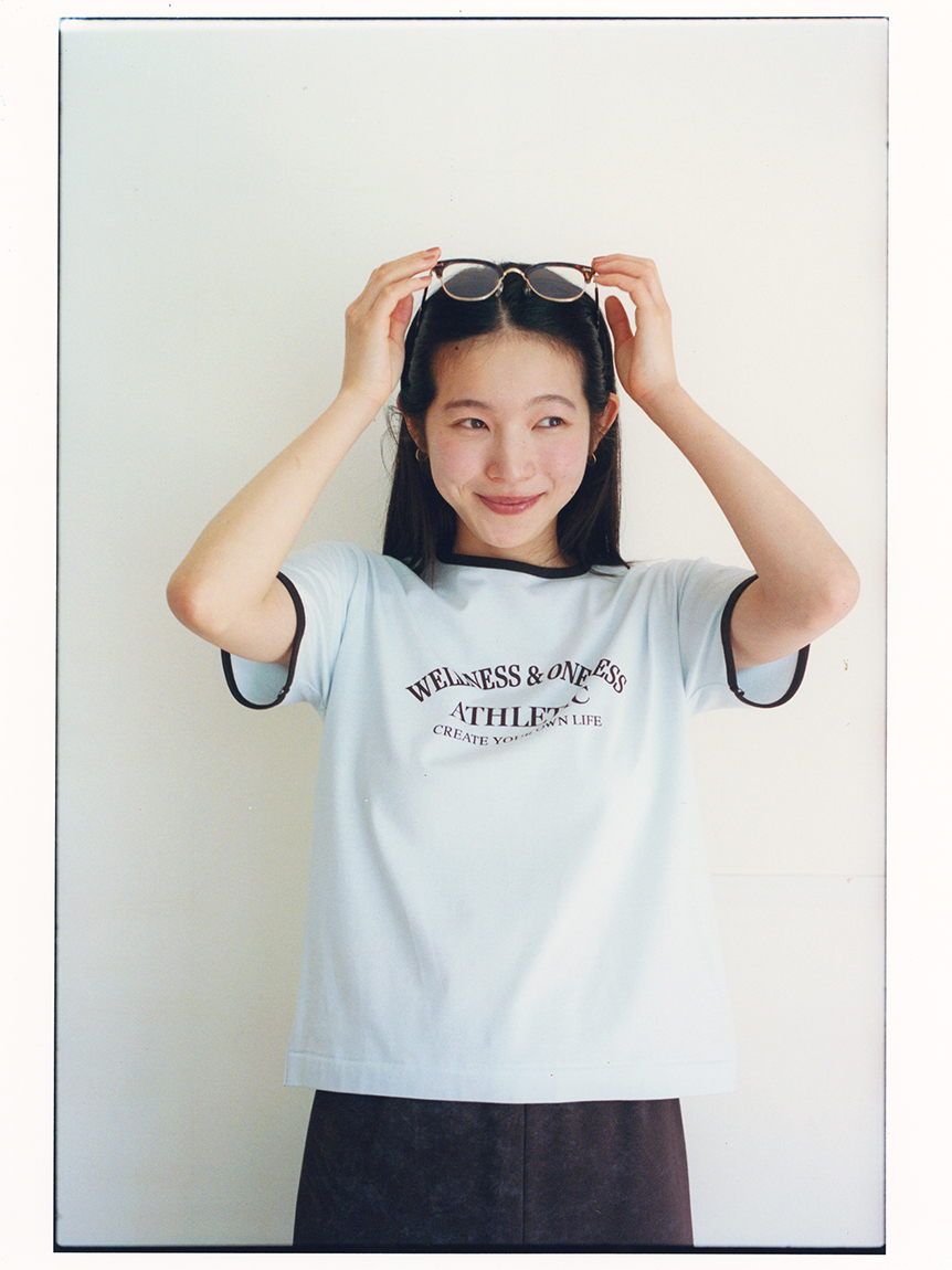 グラフィックリンガーTシャツ(Tシャツ/カットソー)｜トップス