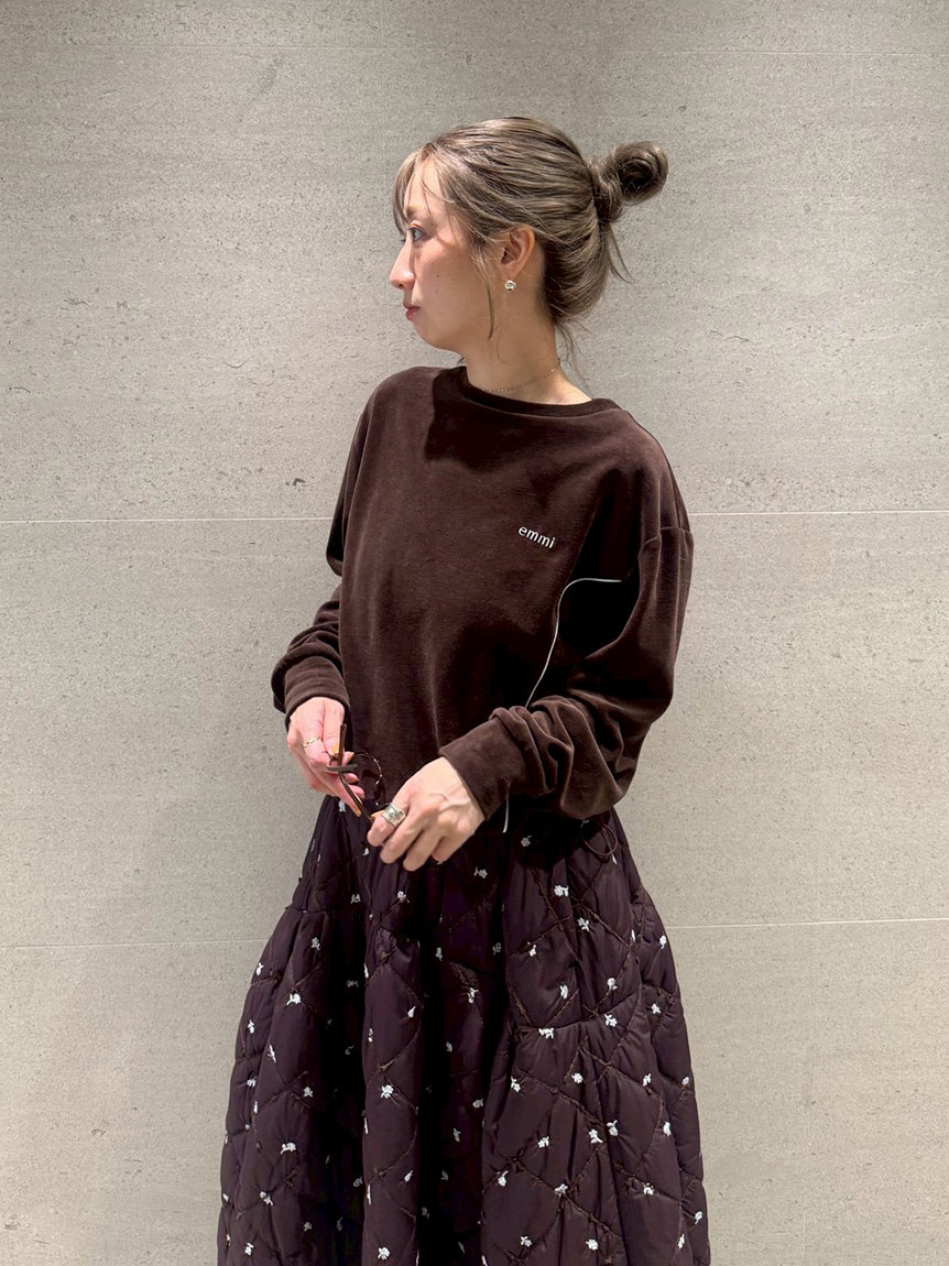 パイピングデザインベロアトップス(カットソー)｜トップス｜emmi（エミ