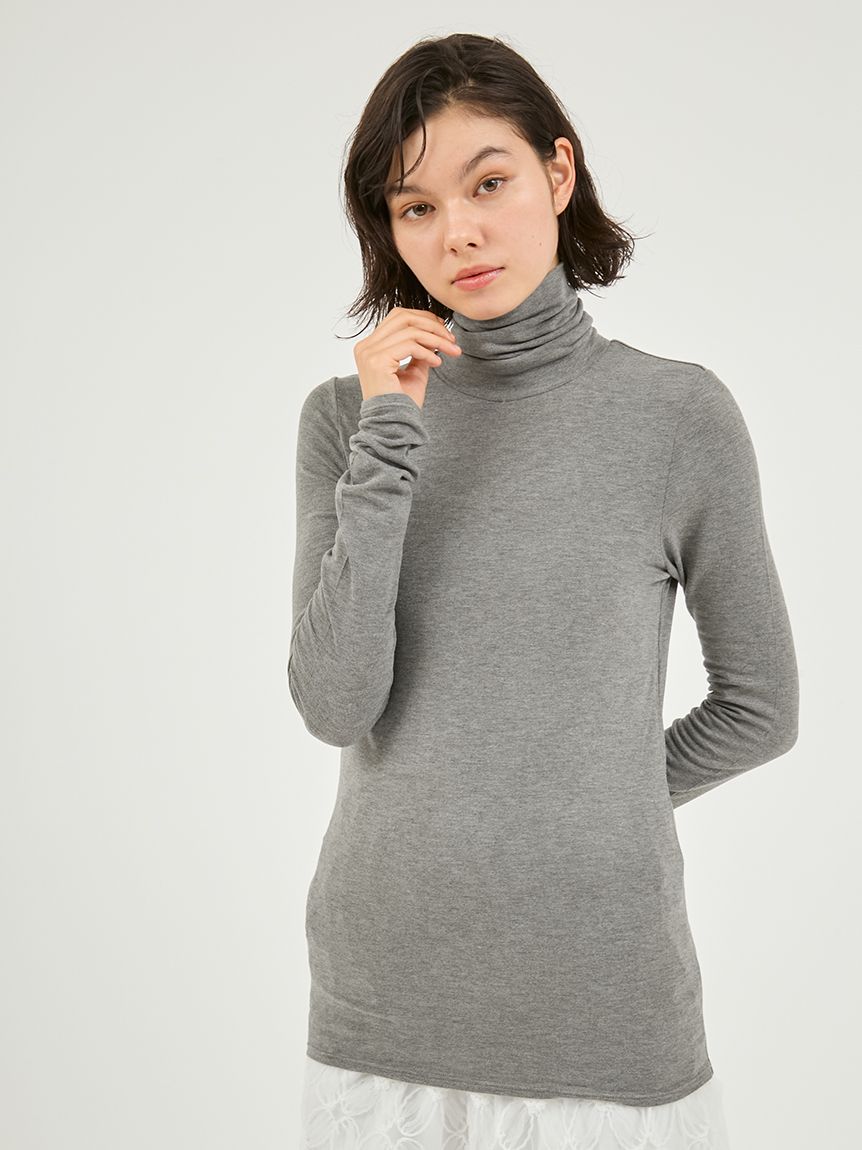 ハイネックカットソー