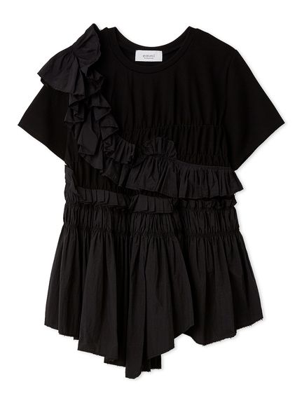 ま*ー様 emmi atelier フリルアシンメトリーカットソー SLV フリルアシンメトリーカットソー(Tシャツ/カットソー)｜トップス｜emmi