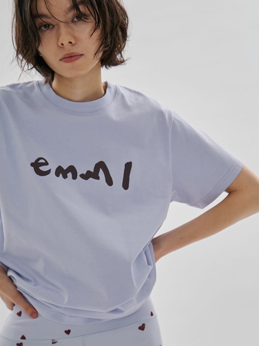ペイントemmiロゴTシャツ/UVカット/接触冷感(Tシャツ/カットソー