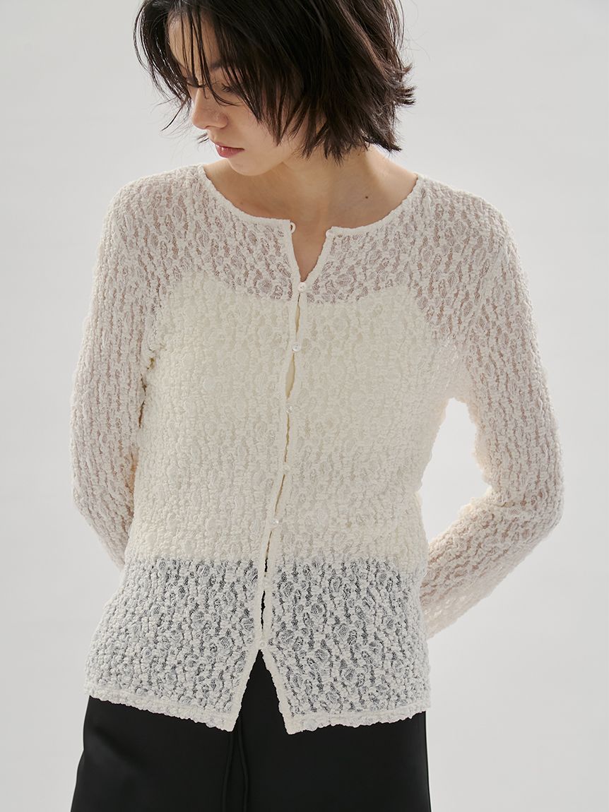 2wayストレッチレースカットソー