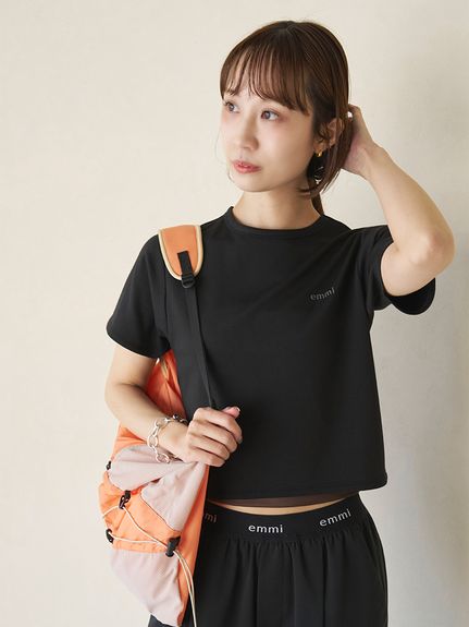 ソフトタッチクロップドTシャツ(Tシャツ/カットソー)｜トップス｜emmi
