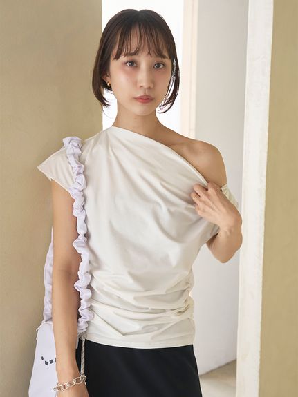 ゆうき  定価17,280円  emmi リネンカシュクールトップス リネンカシュクール】見惚れる艶と色味 プレミアムリネン フード